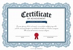 Formal Certificate Of Achievement Template Vector Download