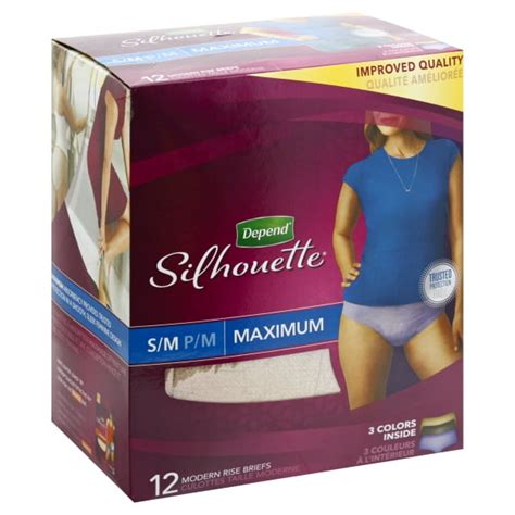 Depend Silhouette Incontinence Briefs For Women Maximum Absorbency Sm Choose Your Count