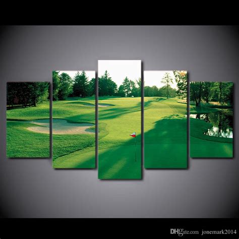 Canvas Art Hd Printed Golf Course Green Land Wall Canvas