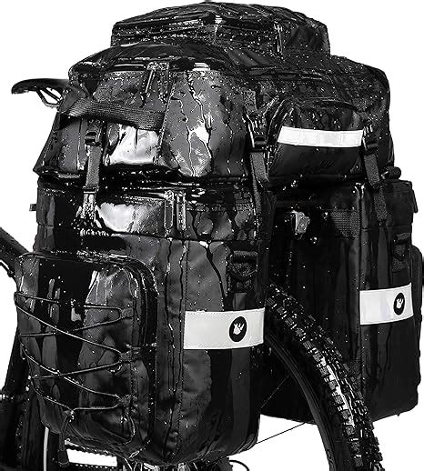 Huntvp Bike Pannier Bike Bag Bicycle Rear Rack Bag Waterproof 3 In 1
