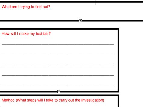 Ks2 Science Experiment Template Teaching Resources