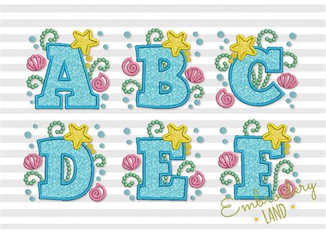 The reason why this happens is because the thread and color data of the embroidery design cannot always be stored between the various embroidery file formats, and when an … Mermaid Applique Alphabet AL047 | Applique embroidery ...