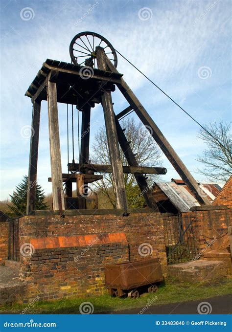 Top Of A Mineshaft Stock Photo Image Of Wheel Lift 33483840