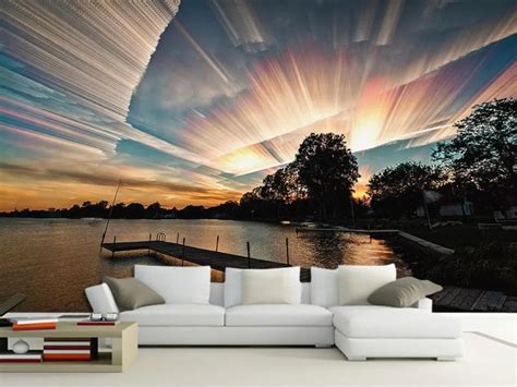 3d Stereoscopic Landscape Wall Paper Sky Nature Wallpaper 3d For Living