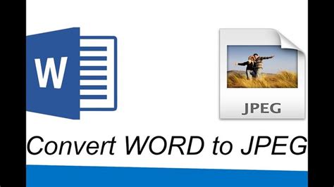 How To Convert A Word Document To Jpeg Words Converter Image File