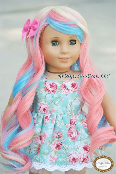 custom marie grace with pastel pink blue and cream wig exclusive to brit… custom american