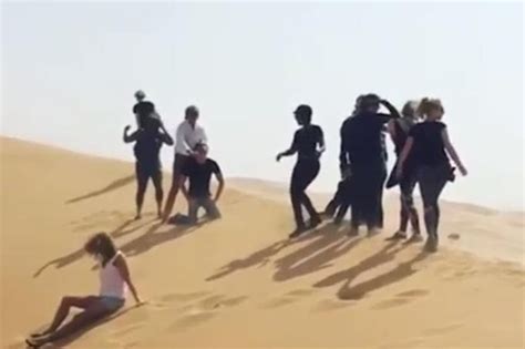 Rod Stewart Re Enacts Isis Beheading On Trip To Desert With Wife