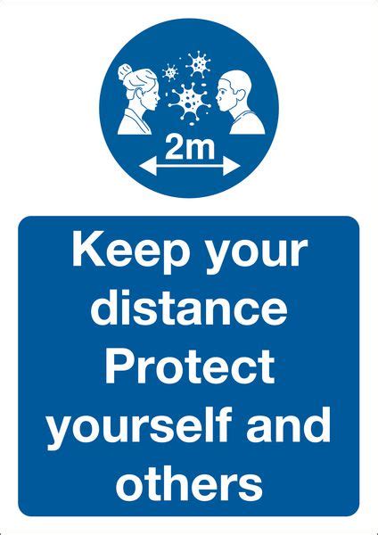 Keep Your Distance Protect Yourself And Others Sign Seton