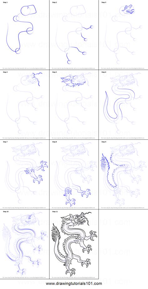 Here are a few new tutorials to fix that. How to Draw a Chinese Dragon printable step by step ...