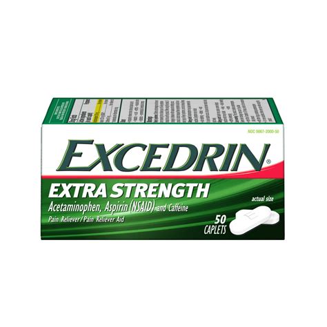 Excedrin Extra Strength Acetminophen And Aspirin Headache Medicine Caplets 50 Count Walmart