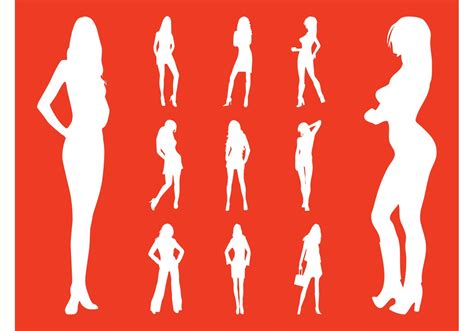 Fashion Models Silhouettes Vectors Download Free Vector Art Stock