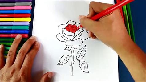 Como dibujar una rosa paso a paso How to draw a rose 1 10 Видео