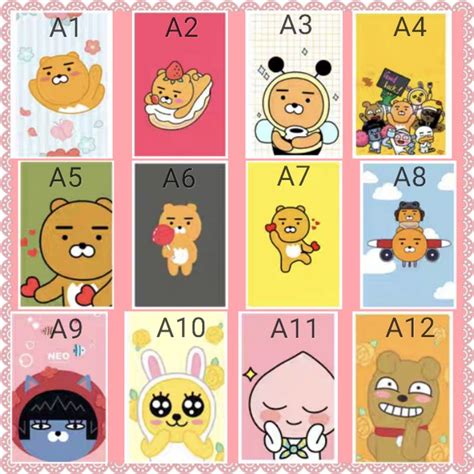 Kakao Friends Ryan Bear Apeach Muzi Neo Frodo Tube Ezlink Card Sticker