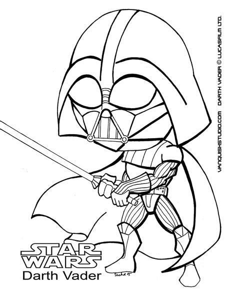 Chibi Darth Vader coloring page | Star wars colors, Coloring pages, Mandala coloring pages