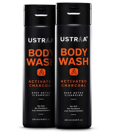 Buy Ustraa Body Wash Activated Charcoal 250 Ml Set Of 2 Deep Skin
