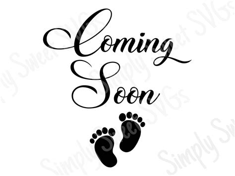 Coming Soon Svg New Baby Svg Pregnancy Announcement Svg Etsy Uk