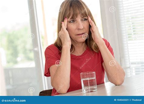 Mature Woman Having A Headache Stock Image Image Of Migraine Person