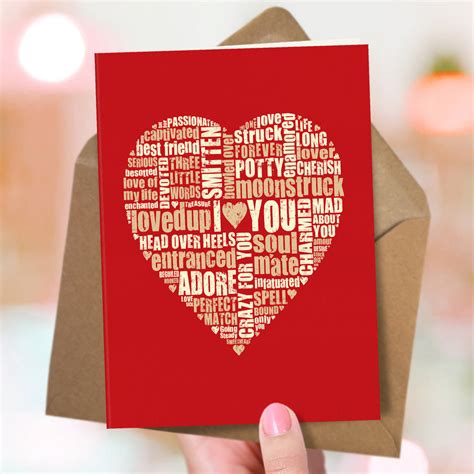 Romantic Card ‘love Heart By The Typecast Gallery