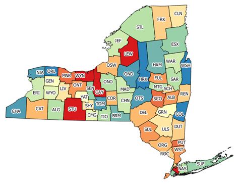 New York State Map With Towns And Counties