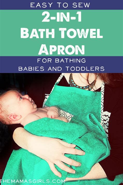 Next on this how to sew a hooded baby towel sewing tutorial, it's time to sew! Homemade Baby Bath Time Apron From a Towel
