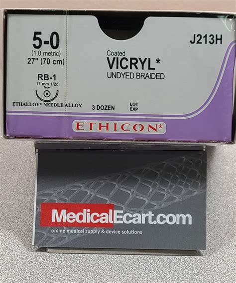 Ethicon J213h Coated Vicryl Polyglactin 910 Suture