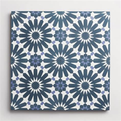 Fes Blue Anti Slip Moroccan Patterned Porcelain Wall And Floor Etsy In