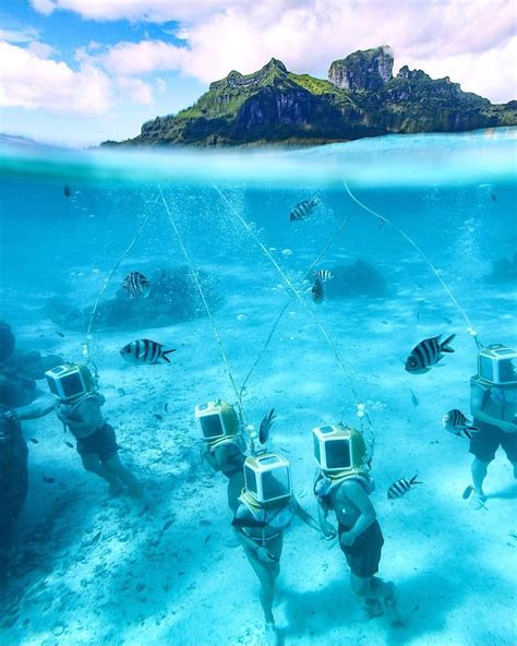 Helmet Diving In Bora Bora 😍😍😍 Picture By Jydo5travelife Wonderful