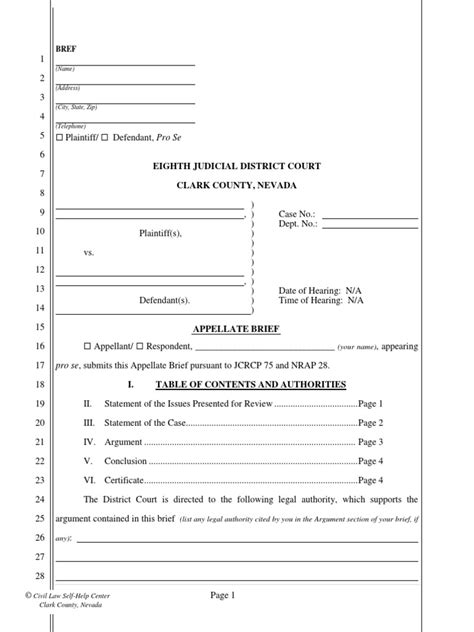 Appellate Brief Fillablepdf Brief Law Appeal