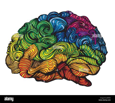 Colorful Brain Drawings