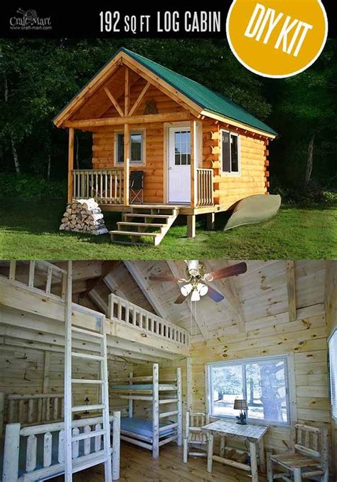 Tiny Log Cabin Kits Easy Diy Project Craft Mart In 2020 Small Log
