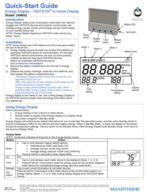 Insteon 2448a2 Quick Start Manual Pdf Download Manualslib