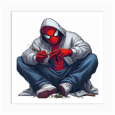 Spider Man Smoking 3 Art Print By Urbankreeationz Fy