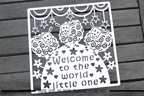 New Baby Paper Cut Svg Dxf Eps Files