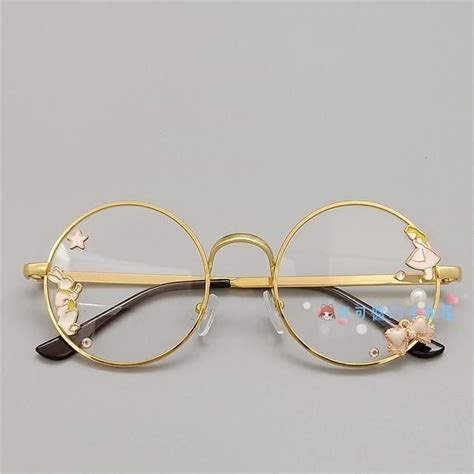 kawaii girl japanese style glasses 20 styles gold 3 in 2021 fashion eye glasses trendy