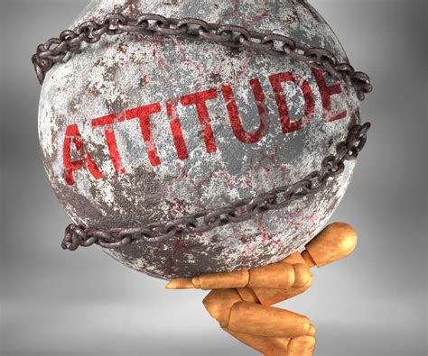 Attitude And Life Pictured As A Word Attitude And A Wreck Ball To