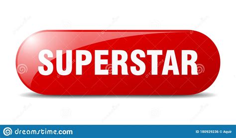 Superstar Button Superstar Sign Key Push Button Stock Vector