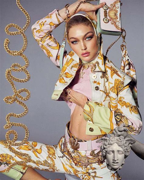 Gigi Hadid Poses For The Versace Springsummer 2018 Campaign