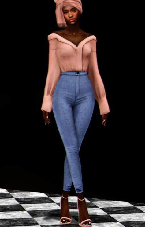 Lana Cc Finds Off Shoulder Blouse Off The Shoulder Sims 4 Clothing