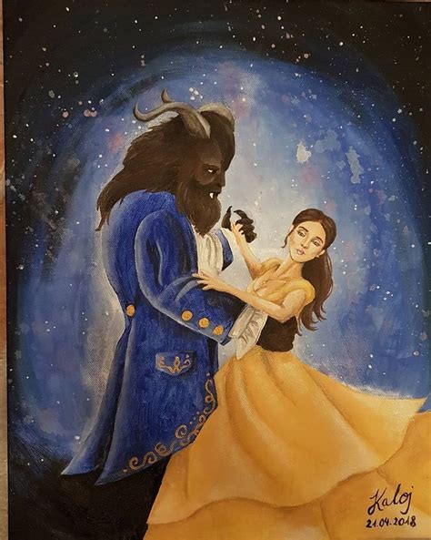 Painting Art Beauty And The Beast 2017 Belle Beast Beauty The