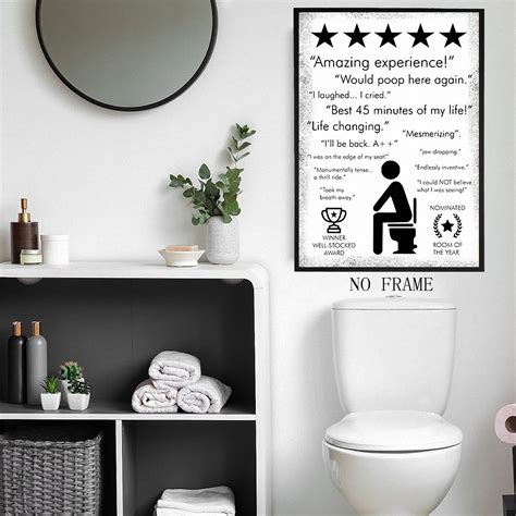 Bathroom Quote Sign Wall Art Amazing Experience Would Poop Here Again