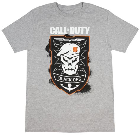 Call Of Duty Black Ops 4 Shirt Mens Skull Badge Graphic T Shirt Large