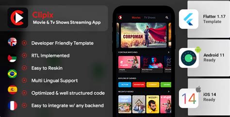 Aplikacje Mobilne Flutter Movies Series Video Streaming Android