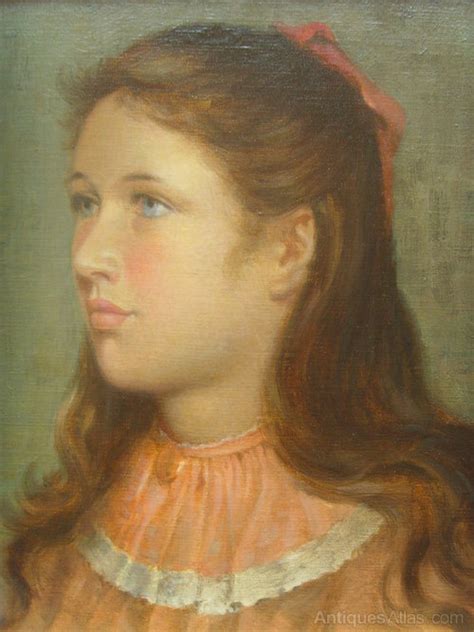Antiques Atlas Edwardian Oil Portrait Of A Young Girl