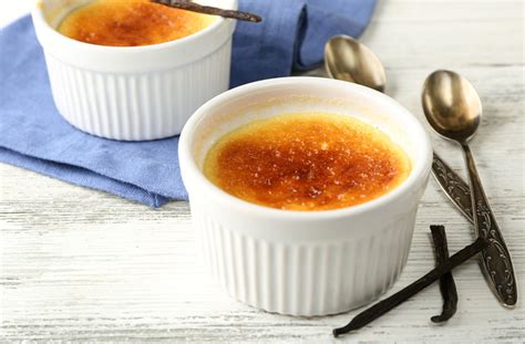 When the cream mixture reaches a simmer, remove the vanilla bean and slowly add ½ cup of the hot cream to the egg mixture, whisking the entire time. Crème Brulee Recipe | Dessert Recipes | Tesco Real Food