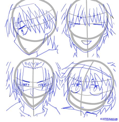 How To Sketch Anime Faces Step By Step Anime Heads