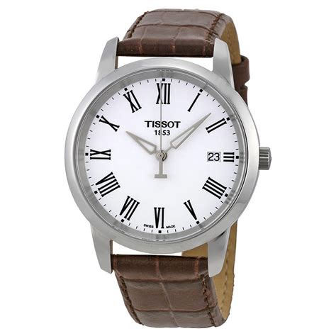 Tissot T Classic Dream White Dial Mens Watch T0334101601301 Watches For Men Brown
