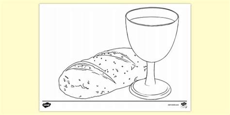 Free Eucharist Bread Wine Colouring Sheet Colouring Sheets