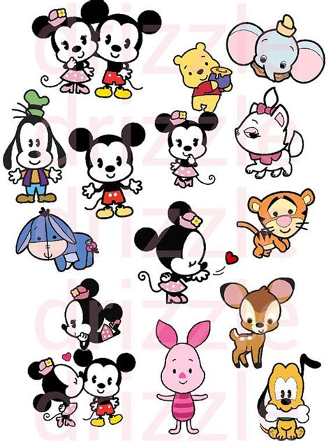 Mickey Mouse And Other Cartoon Characters Are Shown In This Image With