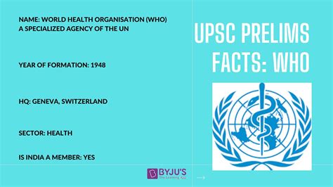 world health organisation who important international organisations for upsc exam