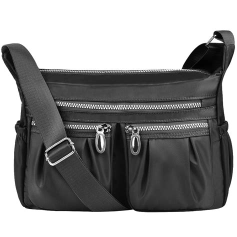 Vbiger Waterproof Nylon Shoulder Bag Casual Multi Pockets Cross Body Bag Casual Bag Handbag For